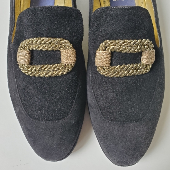 Vintage Joan & David black suede shoes size 8M - Picture 3 of 14